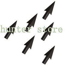 Free ship 7pcs black archery arrow heads broadheads swallow tail shaped bamboo arrow tips for recurve