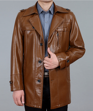 Free shipping in the spring and autumn 2015 new men leather coat of cultivate one’s morality, men leisure jacket, M – 4 XL