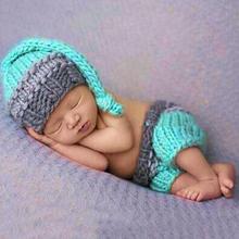 Newborn Baby Girls Boys Crochet Knit Costume Photo Photography Prop Outfits newborn fotografia clothes and accessories