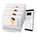 FREE SHIPPING New 7 Video Intercom Apartment Entry Door Phone System 4 Monitor 1 Doorbell Camera