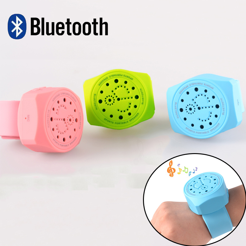 Portable Sport Watch Speaker With Mic Bluetooth Wireless Silicon Waistband Speaker Smart Stereo Watchband Bracelet For Phone Mp3