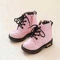 2016 New Winter fashion children snow boots Waterproof thermal non slip PU leather baby kids boot