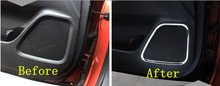 Fashion!4pcs For Mitsubishi Outlander 2013 2014 Interior Door audio speaker decoration cover trims