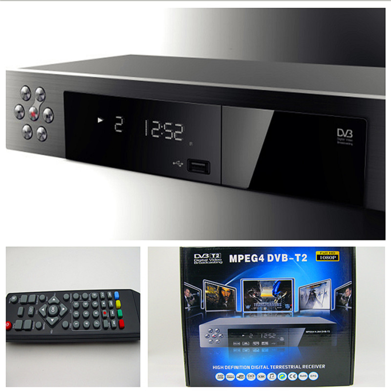 Free Shipping DVB-T2 HD 1080P H.264 MPEG-4 MPEG-2 DVB T2 TV BOX set-top Box for Russia southeast Asia Europe