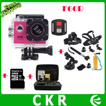HD 4K WIFI Sport Action Camera F60R 2.4G Remote Control 30fps  Waterproof  Cam Diving Camcorder+32GB+Bag+Go  Pro accessory