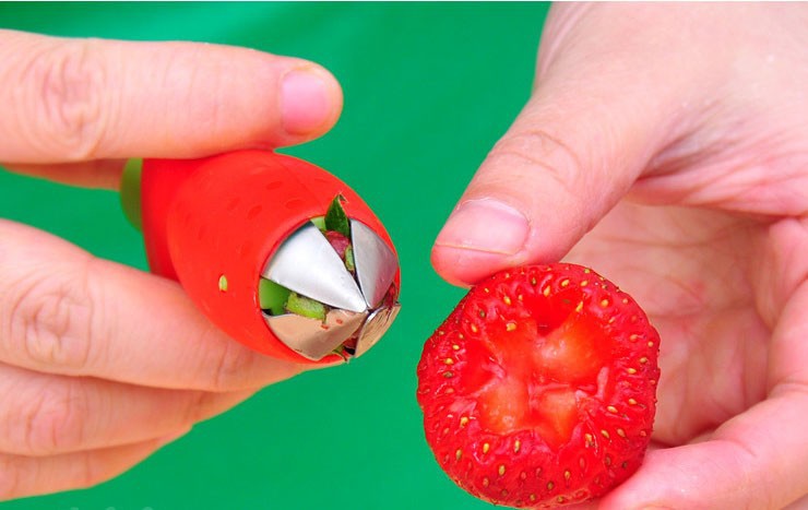 Kitchen Tomato Stalks Remover Strawberry Pedicle Huller Pitter Kitchen Fruit Vegetable Tools