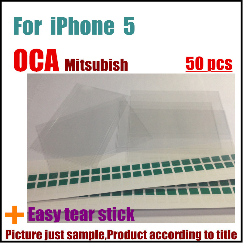 50pcs For iphone 5 5g 5s 5gs oca film for Mit formitsu Rohs OCA Optical Clear Adhesive double side sticker glass repair fix