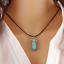 New Fashion Multi Color Quartz Necklaces Pendant Necklace Chain Crystal Pendant Necklace Women Jewelry Accessories