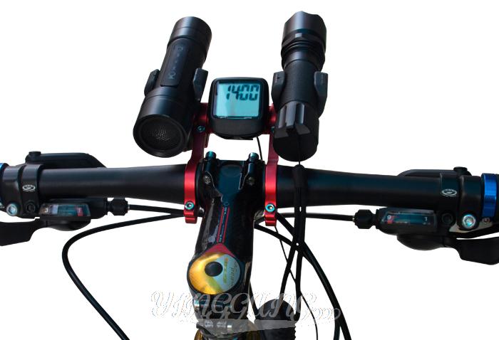 Mountain Bike Handlebar Extender Expander CNC Anodised Bicycle Multicolor Mount Headlight Flashlight Lamp Holder GUB 558