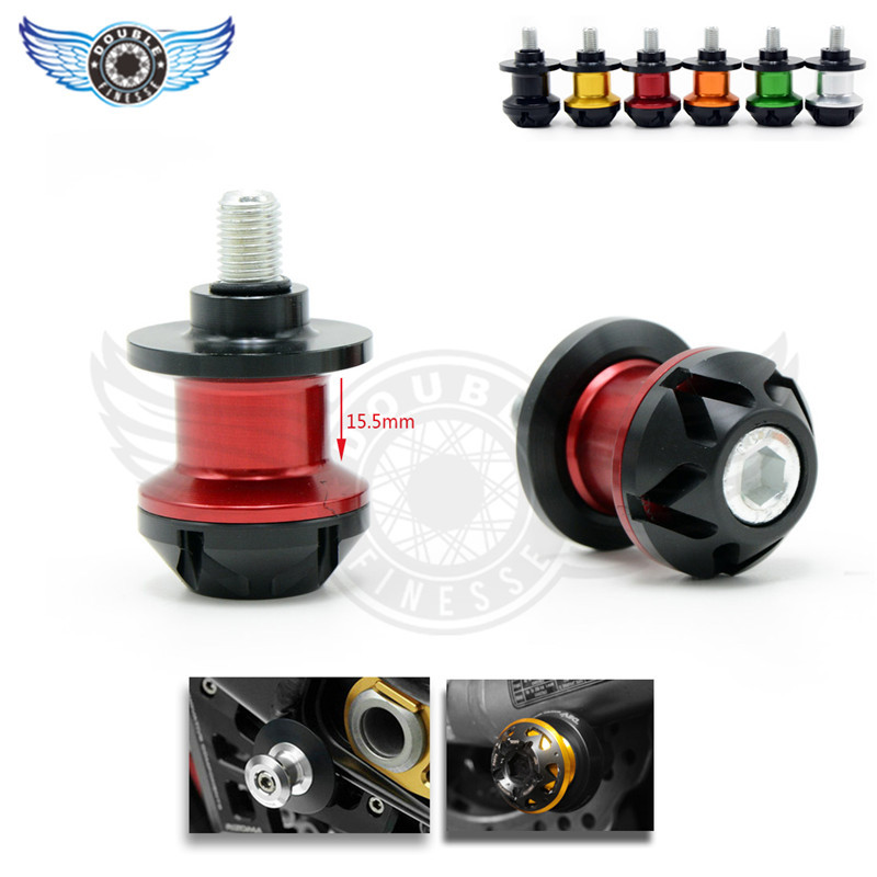 New aksesoris font b motor b font Cnc Billet aluminium Swingarm gulungan slider merah 6 colors