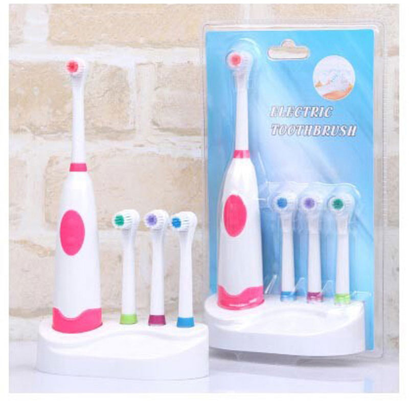 1Set Battery Electric Toothbrush Ultrasonic Sonic Rotary Electric Toothbrush No Rechargeable Tooth Brush Electric