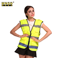 MNSD work clothes yellow safety vest pockets reflectante chaleco reflectante colete de pelo ropa trabajo reflex