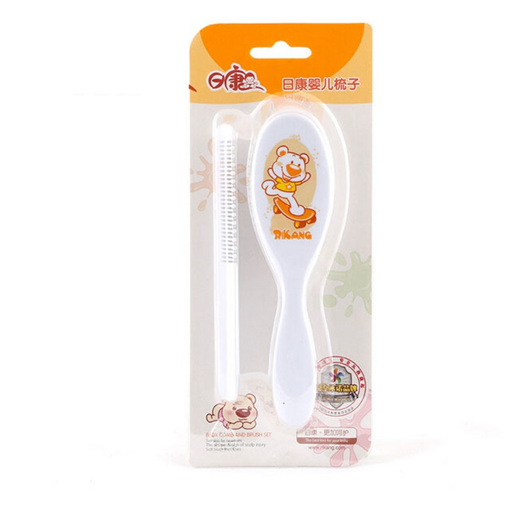 2Pcs Baby Boy Girl Safety Soft Brush Comb Set Baby Hair Shower Baby Hair Comb Brush Hair Products Kids Hair Brush Set (6)