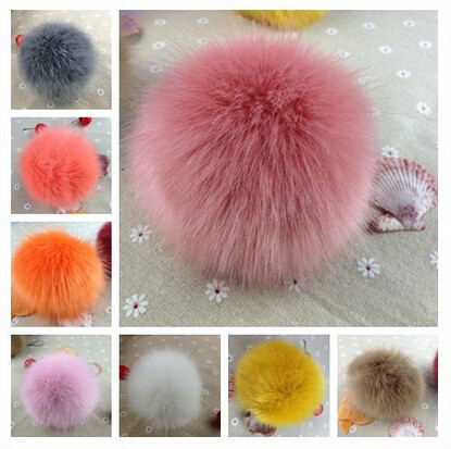 3pcs DIY yellow faux fur pompoms D8 for beanies hatsiphonekeybagscap fake fur balls artifical fur pom poms free shipping