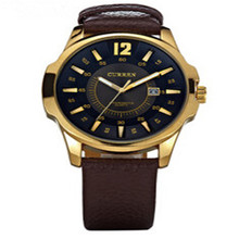 Nueva gama alta de moda ocio deportes hombres reloj del calendario