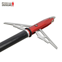 3pcs lot Hunting Caza 57mm 2 Blade Shooting Archery Arrowhead 100 Grain Military Steel Arrow Tip