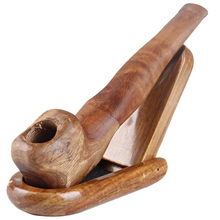 The 100% wood handmade portable wooden tobacco smoking pipes as gifts for businessmen detective