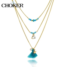 2014 New Fashion Vintage Necklace For Women European Gorgeous Red Blue Natural Turquoise Flower Long Necklace SNE140443