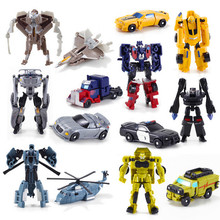 Mini Classic Transformation Plastic Robot Cars Action Toy Figures Kids Education Toy Gifts