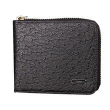 Design Fashion Men Wallets with Zipper High grade PU Leather Ostrich Grain Square Famous Brand Mens