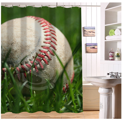 U408-13 Custom Home Decor The Baseball Fabric Moden Shower Curtain European Style bathroom Waterproof U408-13 Custom Home Decor The Baseball Fabric Moden Shower Curtain European Style bathroom Waterproof