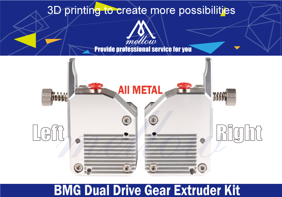 3D Printer All Metal 3DMKE-01 Dual Drive Extruder for 1.75mm Filament Compatible with V6 Extrusion Head Kit Switchable Bowden Or Short Distance Printing Right Extruder 3D Printer All Metal 3DMKE-01 Dual Drive Extruder for 1.75mm Filament Compatible with V6 Extrusion Head Kit Switchable Bowden Or Short Distance Printing Right Extruder