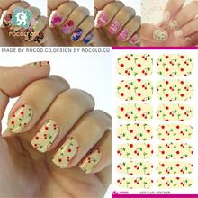 New Water Transfer Foil Nail Art Sticker Pink Fruit Design Nail Sticker Manicure Decor Tool Finger Nail Wraps Decal Patch