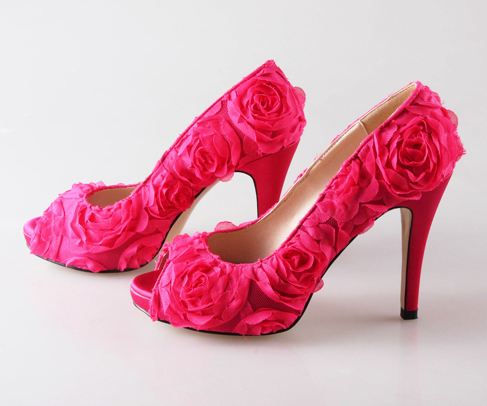 hot pink short heels