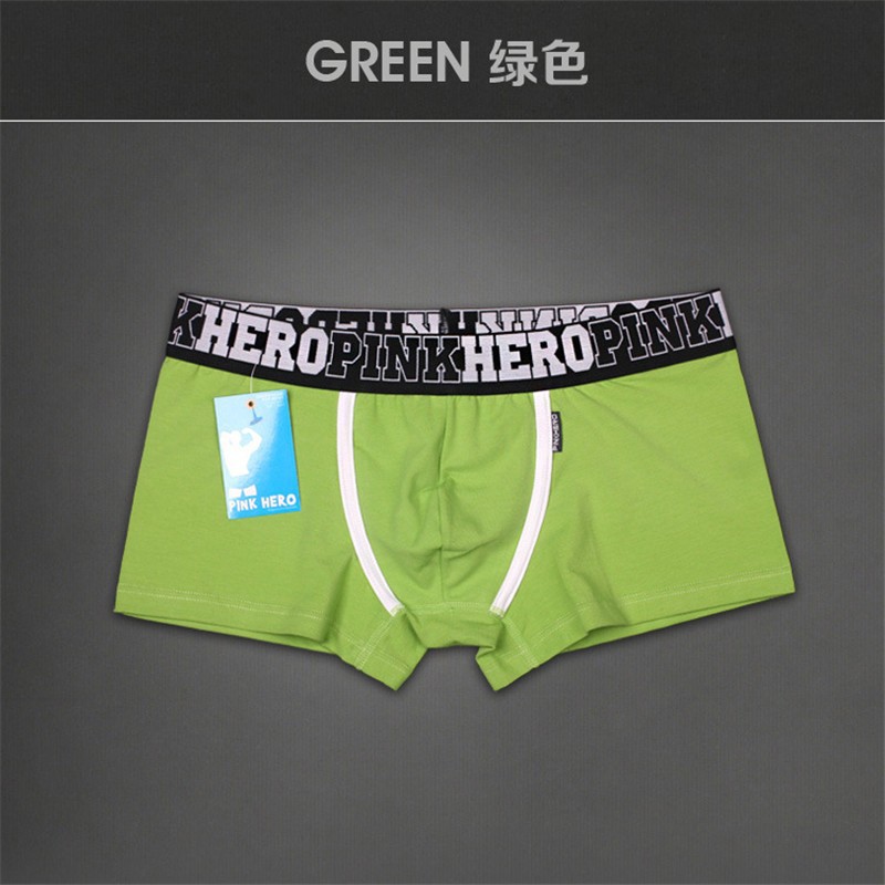 1 Pc Wholesales Men Underwear Boxers Low Waist Solid Men\'s Soft Cotton Boxer Underwear Shorts Print Belts M-XXL Size 5 Color (31)