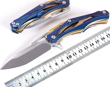Alexey KONYGIN Transformers decepticon 1 teniendo Flipper cuchillo plegable lámina D2 Titanium de la manija exterior cuchillo de caza herramientas EDC