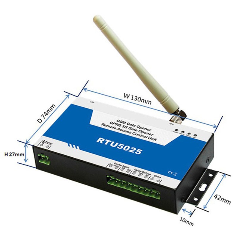 RTU5025 GPRS 3G Gate Opener Dimensions