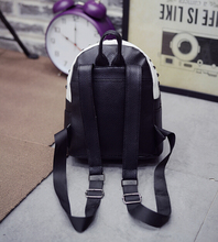 2016 spring fashion new black and white hit color quality pu leather shoulder bag women