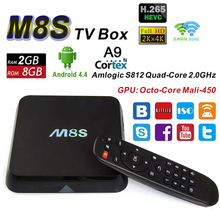 Android TV Box M8S Amlogic S812 Quad Core 2G 8G Wifi BT 4.0 XBMC H.265 4K 2K Smart Media Player Google IPTV VS M8 Set Top Box