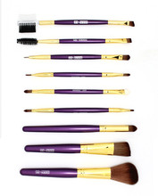  Free Shipping Professional 9 pcs Makeup Brush Set Tools Make up Toiletry Kit Brand Make