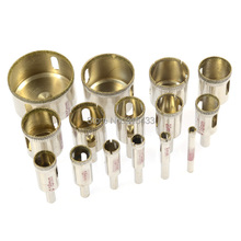 15 unid 6 mm – 50 mm surtido diamante recubierto agujero consideró Drill Bit Set cortador Kit para uso en el taladro on cristal, baldosas de mármol o granito