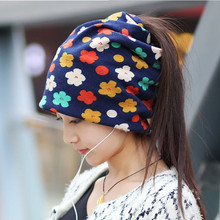 2016 new 3 way to Wear Women’s Hats Girls Cap Flower Kintted Winter Hats for Women Balaklava Female Spring Gorros Women Beanies
