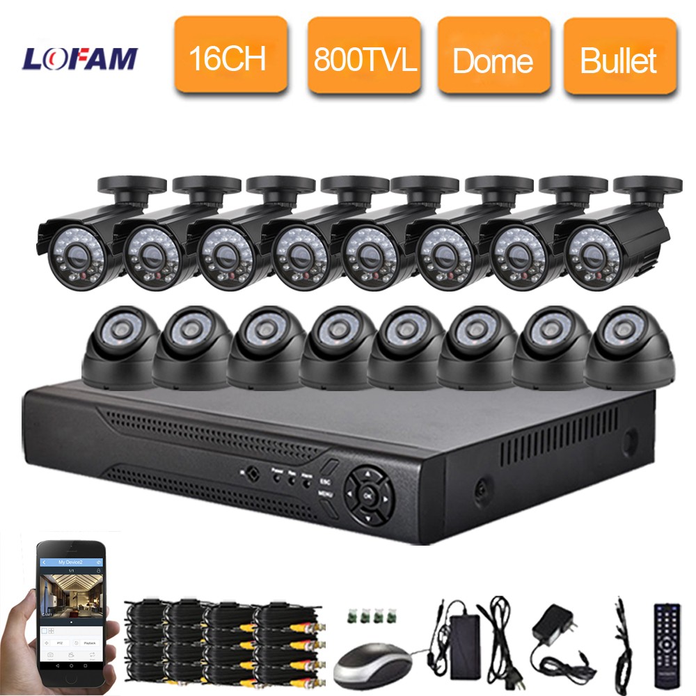 LOFAM 16CH DVR Kit 1080P HDMI CCTV 