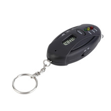 Mini Portable Digital Alcotester 3 Flashlight Keychain Breathalyzer Alcohol Tester Red LED Light Alarm Alcohol Detector