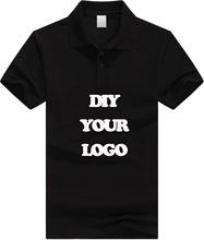 Fashion cotton men women camisa custom logo polo shirt short sleeve print work shirts embroidery creat own LOGO company uniform