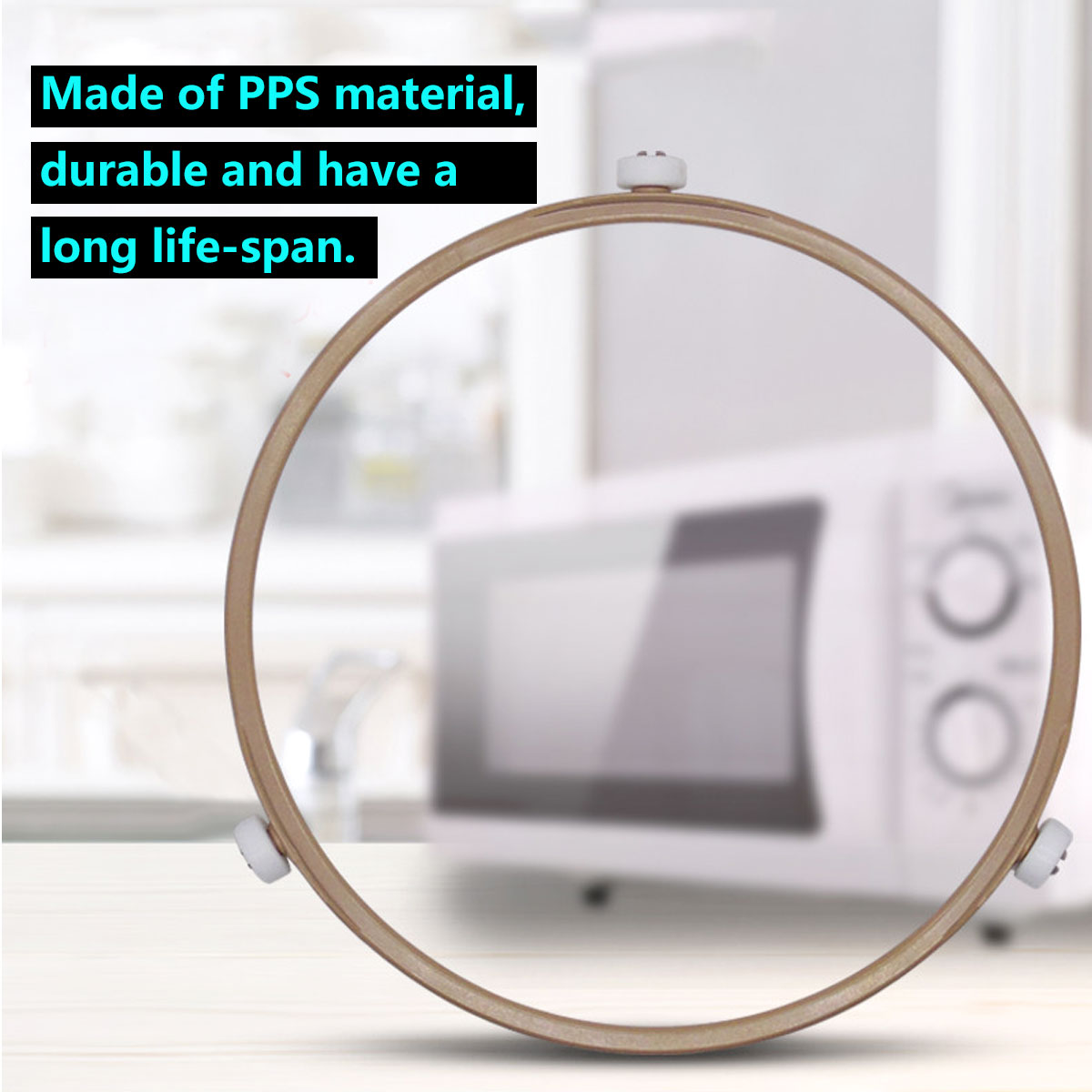 2pcs Microwave Plastic Turntable Plate Support Wheel Ring Turntable Holder