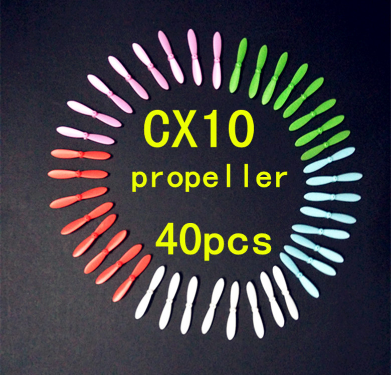 Free Shipping cheerson cx-10 cx10 X4 H111  blade spare parts propeller main blades cx 10 RC quadcopter helicopter 10sets= 40pcs