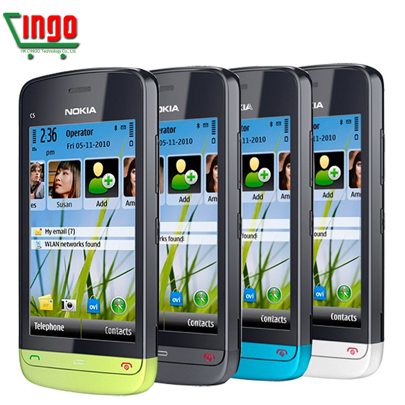 C5 03 Original Unlocked Nokia C5 03 Mobile Phone 3G Wifi GPS 5MP Unlocked Smartphone Free