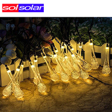 20 LED Solar Water Drop String Lights for Wedding/Christmas/Party/Festival/Decoration