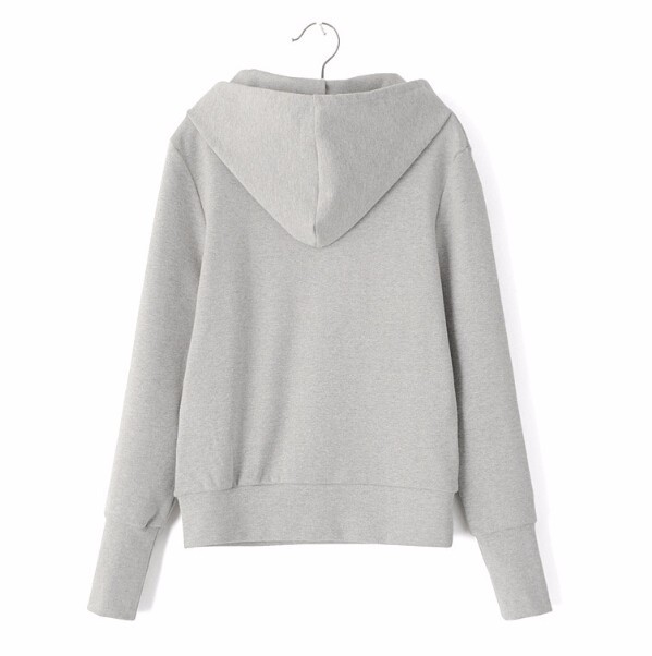 Korean tidal 2015 new women\'s autumn solid color hooded drawstring sweater back split skirt suit Hoodies Sweatshirts free shipping (6)