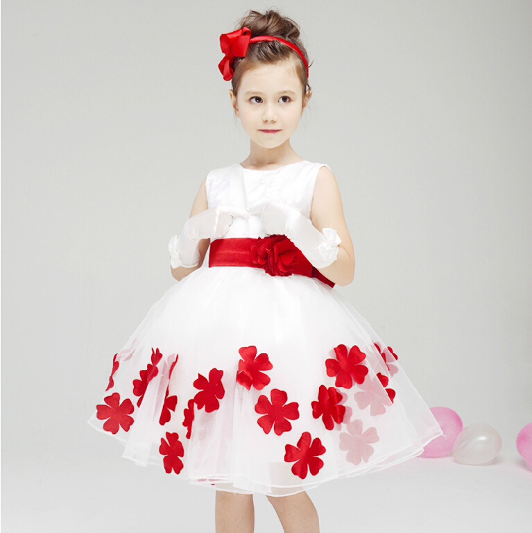 Compare Prices on Flower Girl Wedding Dress White Rose Baby Girls ...
