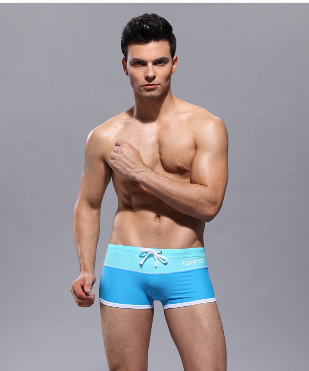 No discount Swimwear men Sexy patchwork swimming trunks Cockcon nylon low waist men s swimwear