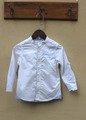 New spring autumn fashion basic baby boys shirts white solid cotton stand collar easy to match