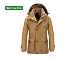Wildgeeker Mens Coat Solid Polyester Loose Waterproof Thickened Winter Snow Warm Jacket Male Coat Parkas Plus