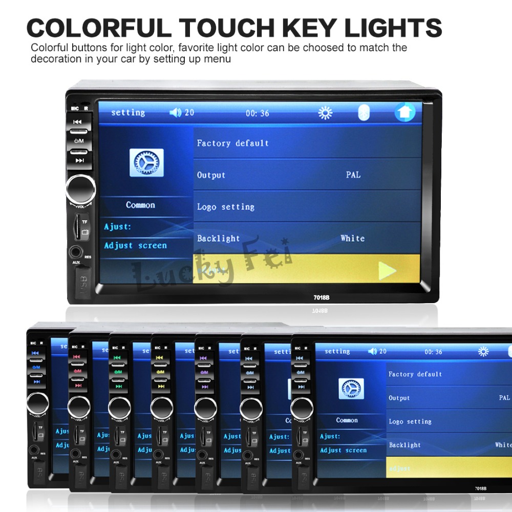 2016 New 2 Din 7 inch LCD Touch screen car radio player support BLUETOOTH hands free