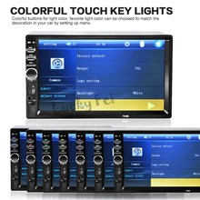 2016 New 2 Din 7” inch LCD Touch screen car radio player support BLUETOOTH hands free 1080P movie rear view camera car audio
